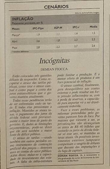 Demian Fiocca Coluna Folha de São Paulo